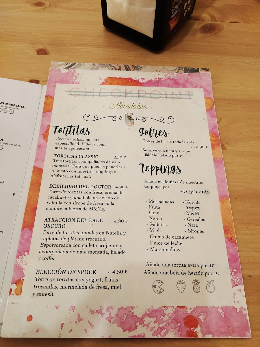 Menu Checkpoint Arcade Bar-8